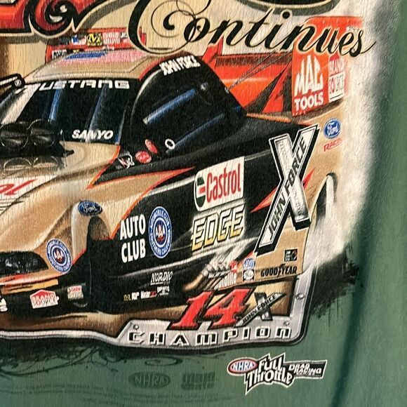 John Force The legend Continues double sided tee Vintage Tee 1996 - Picture 5 of 8